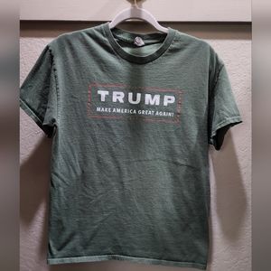 Gildan - Trump shirt, green, small